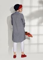 Tesettür giyim LACİVERT GİZLİ DÜĞMELİ BASİC TUNİK 66615