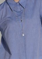 Tesettür giyim LACİVERT GİZLİ DÜĞMELİ BASİC TUNİK 66615