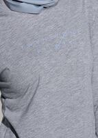 Tesettür giyim GRİ BASKI DETAYLI PENYE TUNİK 87415 