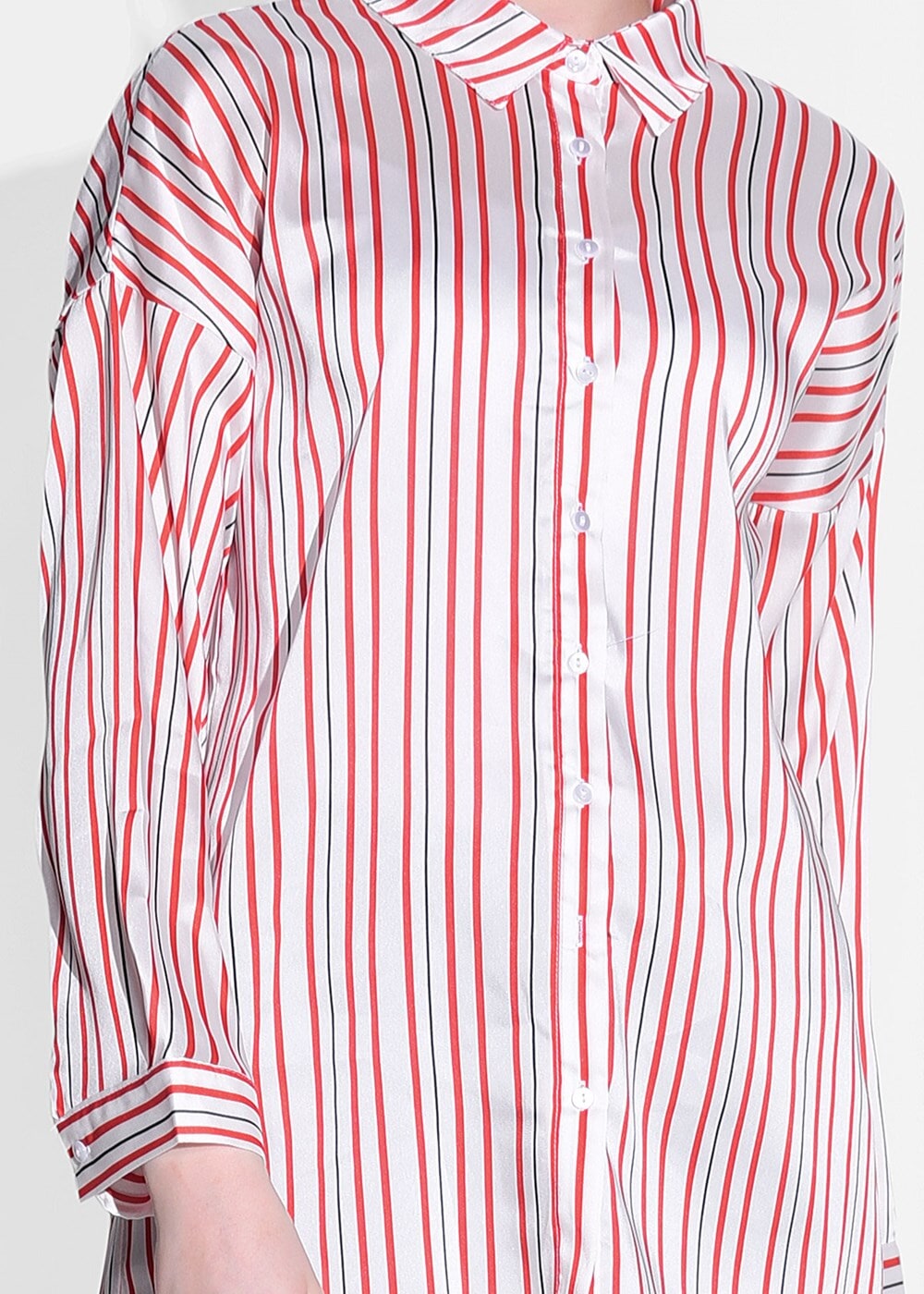 Hijab clothing WHITE STRIPE PATTERN SALAS TUNIC 92031 