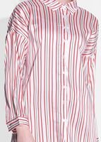 Tesettür giyim BEYAZ ÇİZGİ DESENLİ SALAŞ TUNİK 92031 