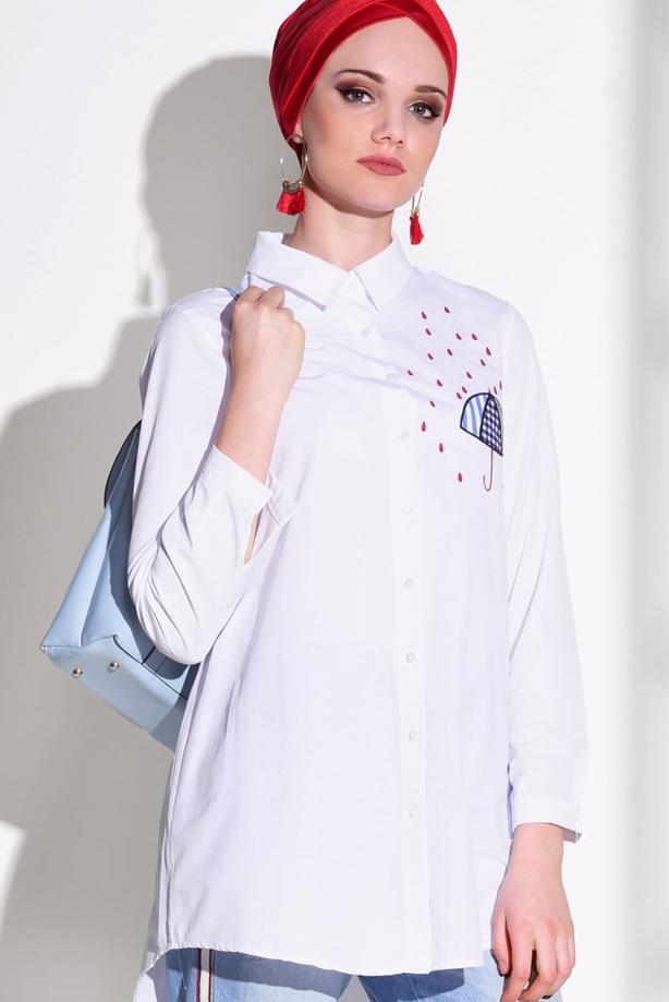 Hijab clothing  CREST DETAILED TUNIC 93021  - TRENDTESETTÜR