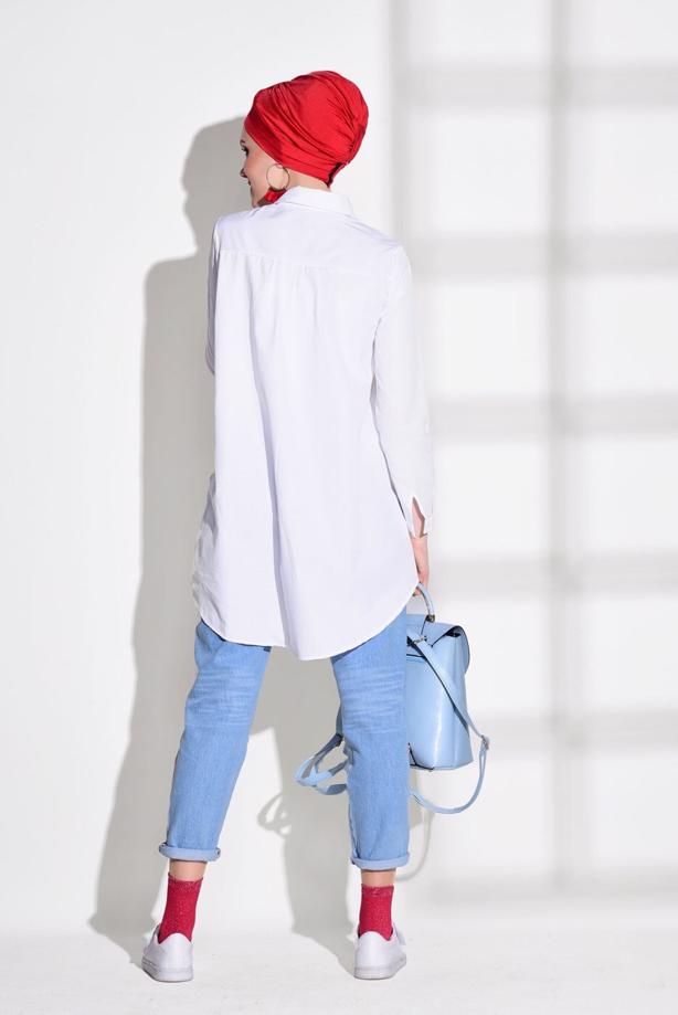 Hijab clothing  CREST DETAILED TUNIC 93021  - TRENDTESETTÜR