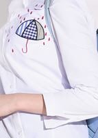 Tesettür giyim BEYAZ T 93021 H Fashion- Arma Detaylı Tunik