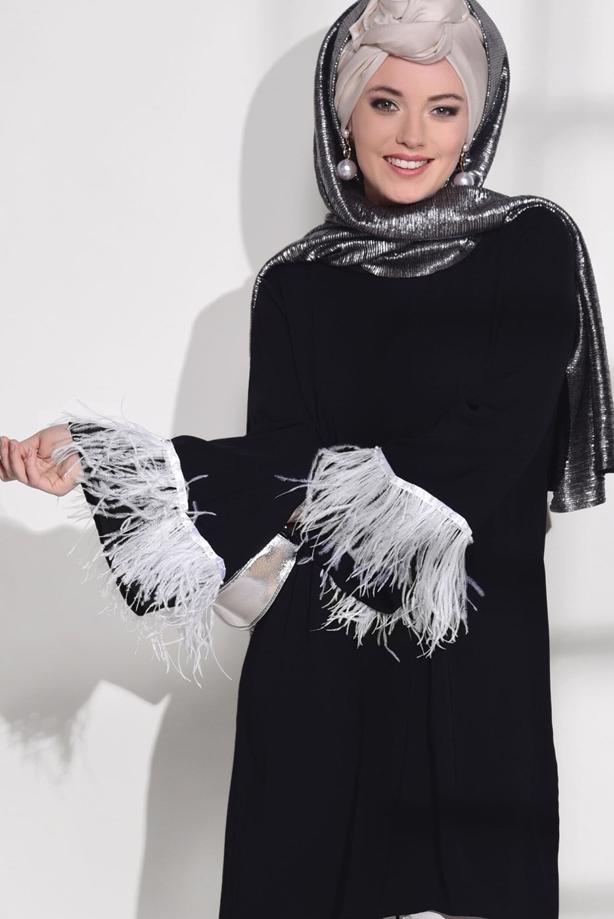 Vêtements hijab  LACE DETAILED TUNIC 99131    - TRENDTESETTÜR