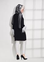 Vêtements hijab NOIR TUNIQUE DÉTAILLÉE DENTELLE 99131