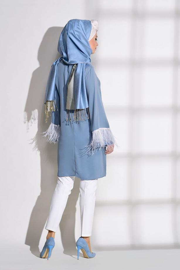 Vêtements hijab  LACE DETAILED TUNIC 99131    - TRENDTESETTÜR