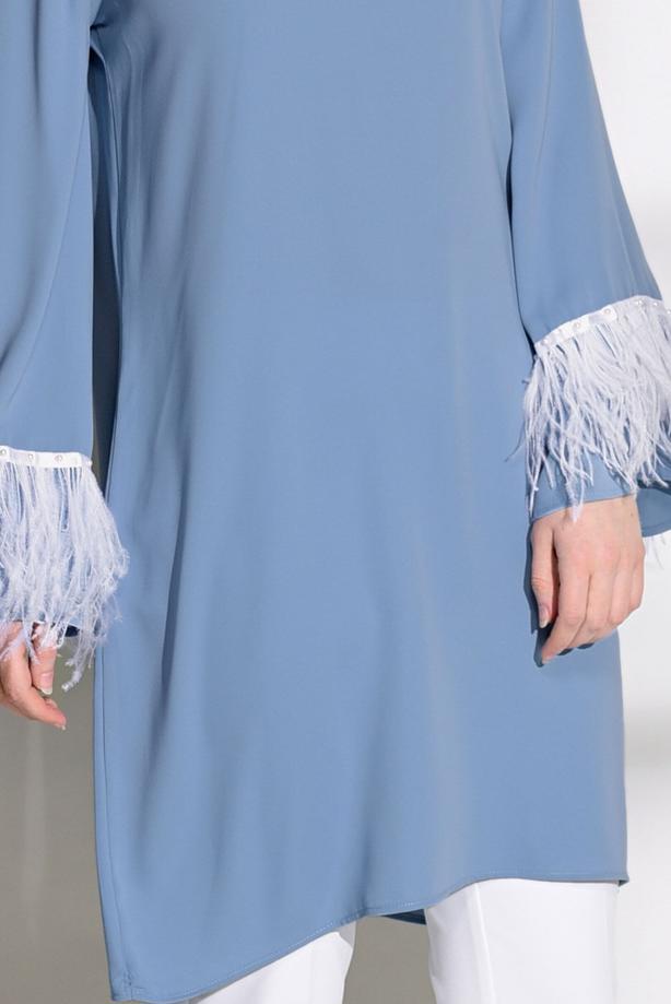 Vêtements hijab  LACE DETAILED TUNIC 99131    - TRENDTESETTÜR