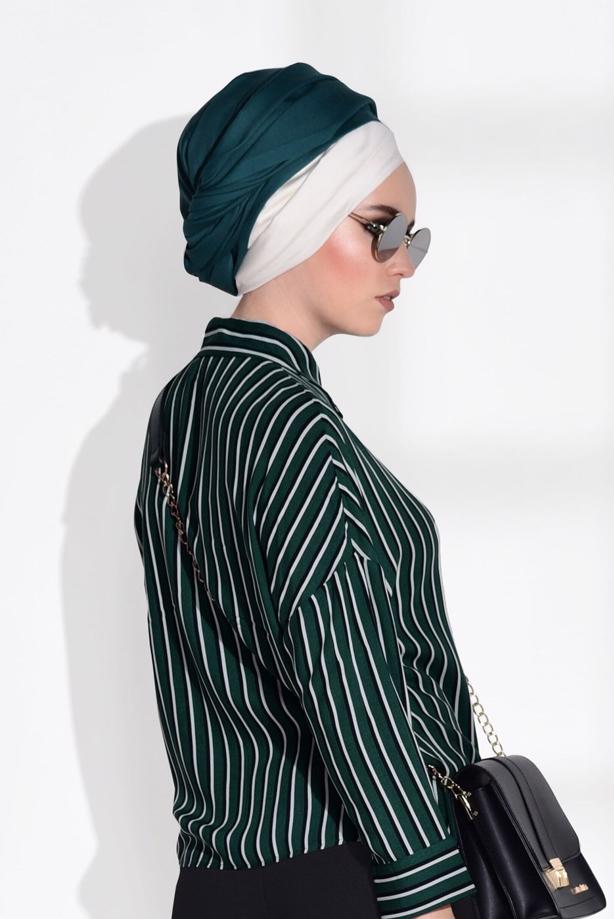 Vêtements hijab  Striped Blouse T 0015  - TRENDTESETTÜR