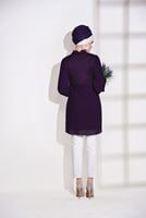Tesettür giyim MOR T 0054 Loreen- Pilise Detaylı Tunik