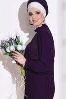 Tesettür giyim MOR T 0054 Loreen- Pilise Detaylı Tunik