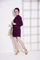 Tesettür giyim MÜRDÜM T 0054 Loreen- Pilise Detaylı Tunik