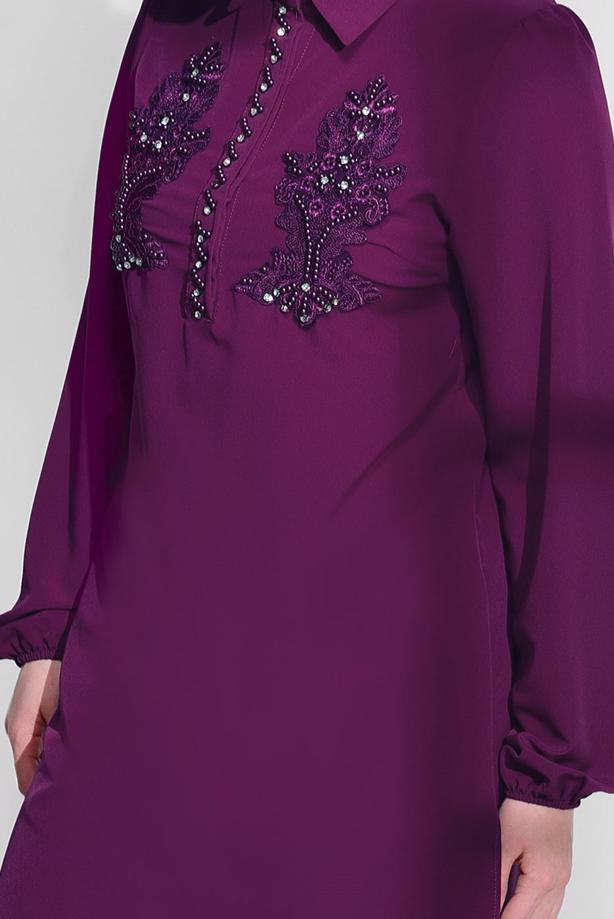 Vêtements hijab  BEAD EMBROIDERED TUNIC 0113  - TRENDTESETTÜR