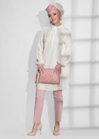 Vêtements hijab ÉCRU TUNIQUE BRODÉE DE PERLES 0113