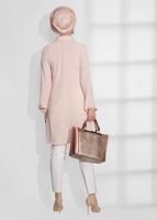 Vêtements hijab POUDRE TUNIQUE BRODÉE DE PERLES 0113