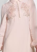 Vêtements hijab POUDRE TUNIQUE BRODÉE DE PERLES 0113