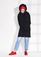 Hijab clothing BLACK COMBED COTTON TUNIC 121 