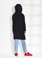 Hijab clothing BLACK COMBED COTTON TUNIC 121 