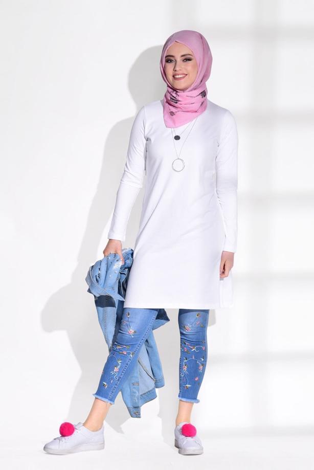 Vêtements hijab  COMBED COTTON TUNIC 121  - TRENDTESETTÜR