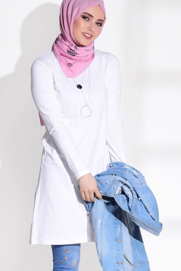 Vêtements hijab  COMBED COTTON TUNIC 121  - TRENDTESETTÜR