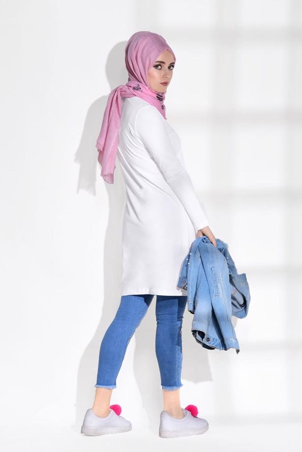 Vêtements hijab  COMBED COTTON TUNIC 121  - TRENDTESETTÜR