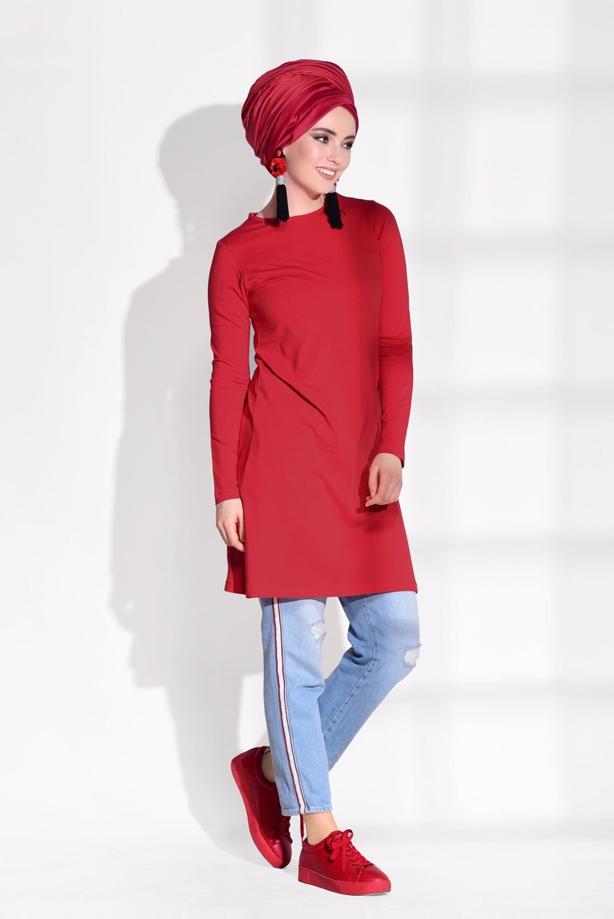 Vêtements hijab  COMBED COTTON TUNIC 121  - TRENDTESETTÜR