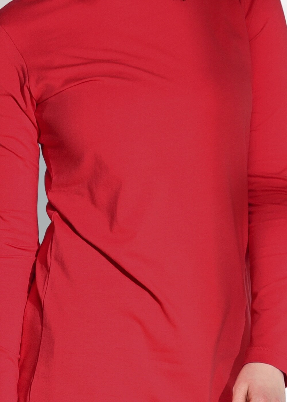 Vêtements hijab ROUGE TUNIQUE EN COTON PEIGNE 121