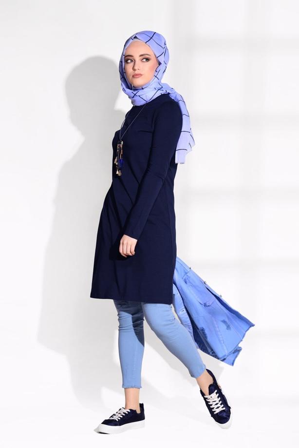 Vêtements hijab  COMBED COTTON TUNIC 121  - TRENDTESETTÜR