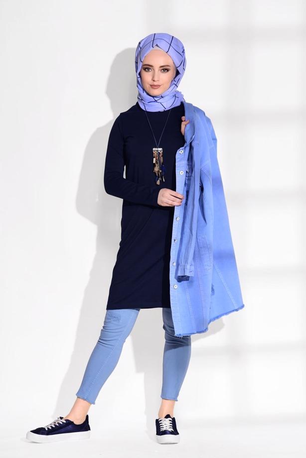 Vêtements hijab  COMBED COTTON TUNIC 121  - TRENDTESETTÜR