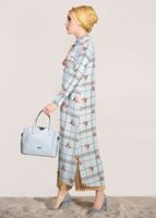 Vêtements hijab BLEU TUNIQUE LONGUE IMPRIMÉ 0203