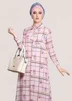 Vêtements hijab POUDRE TUNIQUE LONGUE IMPRIMÉ 0203