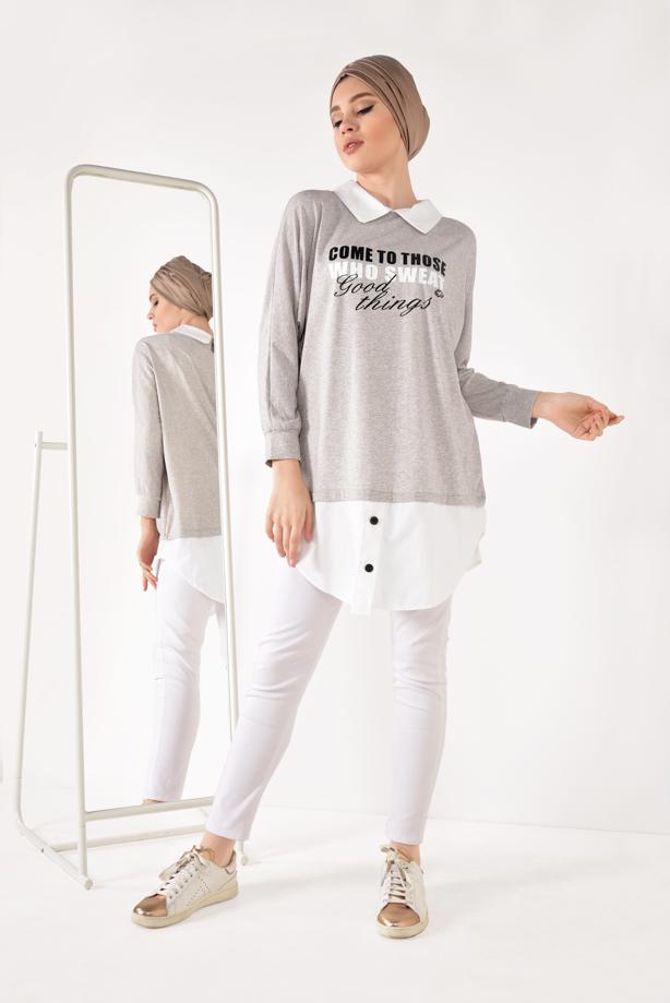 Hijab clothing  PRINTED SPORTS TUNIC 0246  - TRENDTESETTÜR