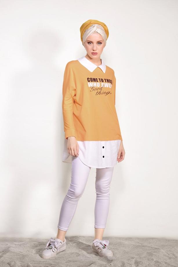Vêtements hijab  PRINTED SPORTS TUNIC 0246  - TRENDTESETTÜR