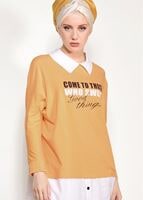 Vêtements hijab ORANGE TUNIQUE SPORT IMPRIMÉ 0246