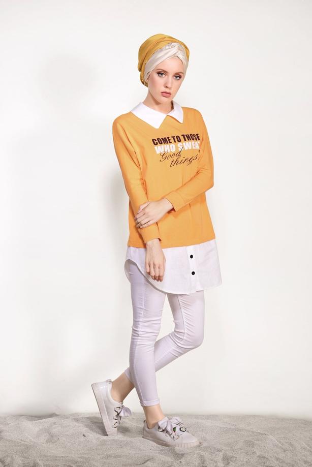 Vêtements hijab  PRINTED SPORTS TUNIC 0246  - TRENDTESETTÜR