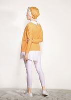 Vêtements hijab ORANGE TUNIQUE SPORT IMPRIMÉ 0246