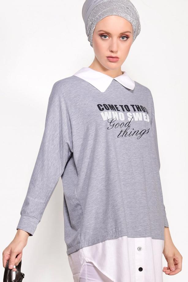 Vêtements hijab  PRINTED SPORTS TUNIC 0246  - TRENDTESETTÜR