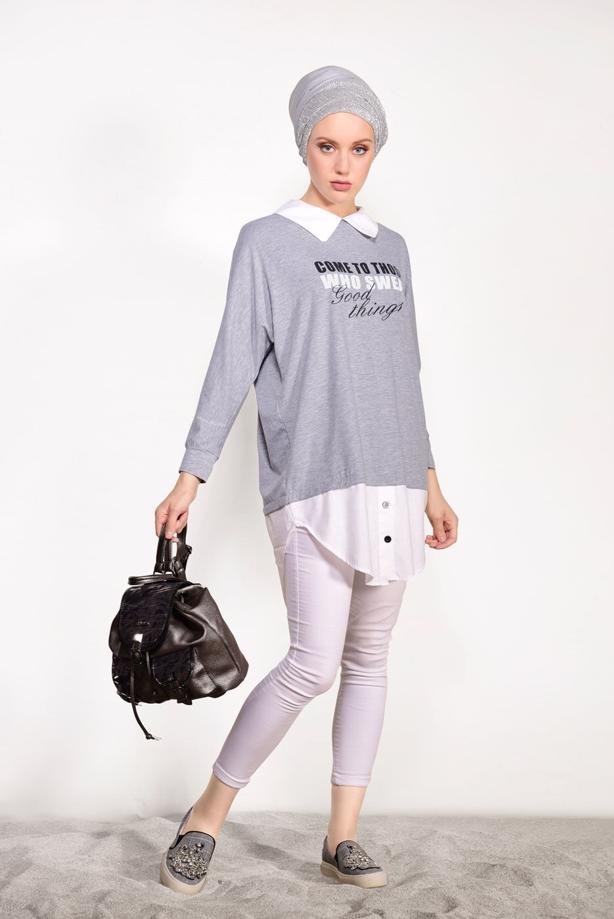 Vêtements hijab  PRINTED SPORTS TUNIC 0246  - TRENDTESETTÜR