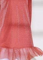 Vêtements hijab ORANGE TUNIQUE ARGENT DENTELLE 0271