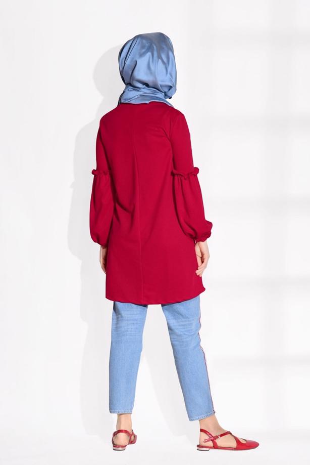 Vêtements hijab  RUFFLE DETAIL TUNIC T 0494  - TRENDTESETTÜR