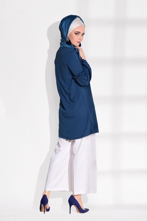 Vêtements hijab  RUFFLE DETAIL TUNIC T 0494  - TRENDTESETTÜR