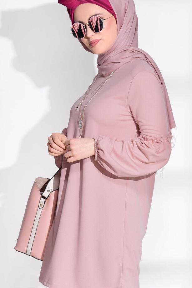 Vêtements hijab  RUFFLE DETAIL TUNIC T 0494  - TRENDTESETTÜR