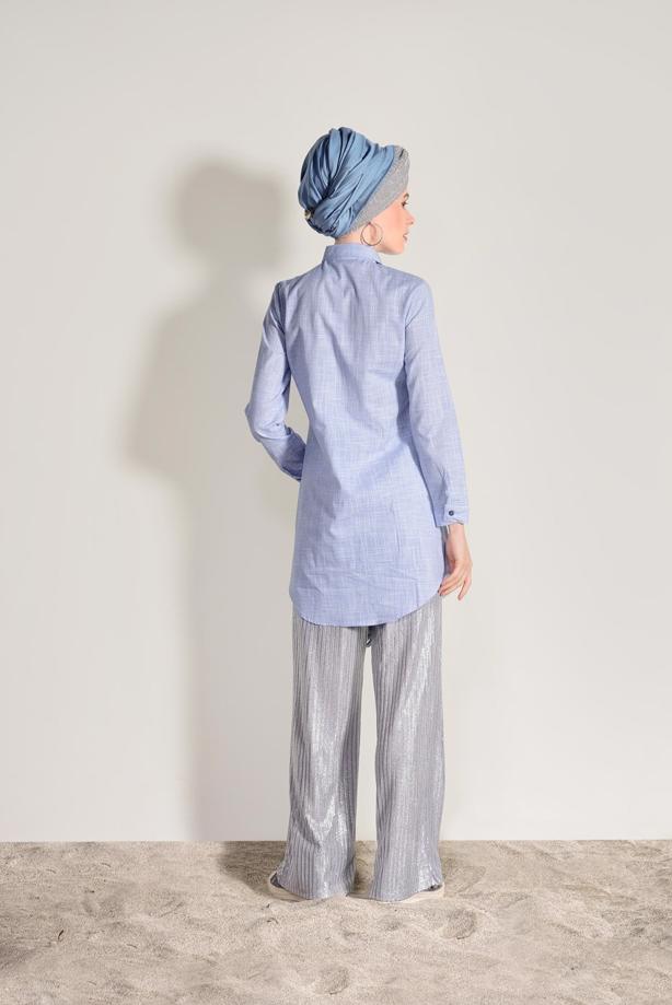 Vêtements hijab  EMBROIDERY DETAIL TUNIC T 0529  - TRENDTESETTÜR