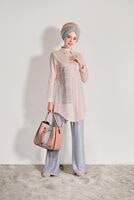 Hijab clothing POWDER EMBROIDERY DETAIL TUNIC T 0529 