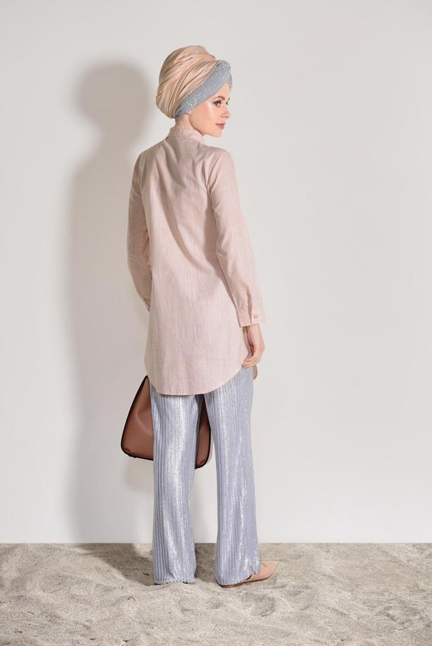 Vêtements hijab  EMBROIDERY DETAIL TUNIC T 0529  - TRENDTESETTÜR