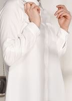 Hijab clothing WHITE STONE DETAIL TUNIC T 0624 