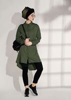 Vêtements hijab KAKI TUNIQUE DÉTAIL PIERRE T 0624