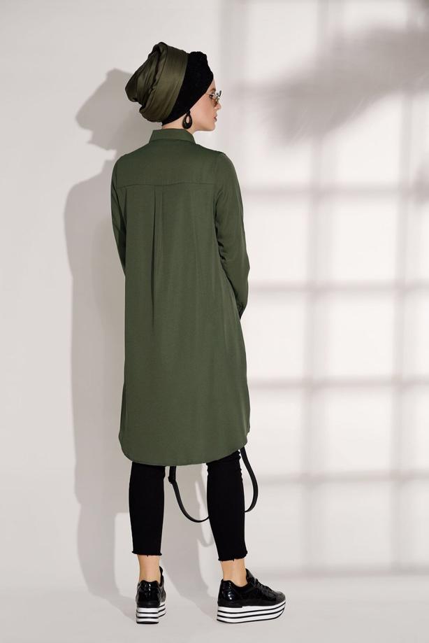 Vêtements hijab  STONE DETAIL TUNIC T 0624  - TRENDTESETTÜR