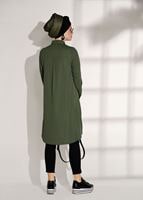 Vêtements hijab KAKI TUNIQUE DÉTAIL PIERRE T 0624