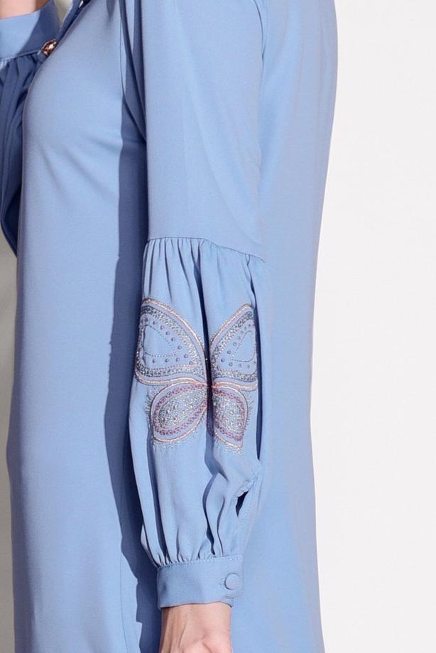 Vêtements hijab  EMBROIDERY DETAIL TUNIC T 681  - TRENDTESETTÜR
